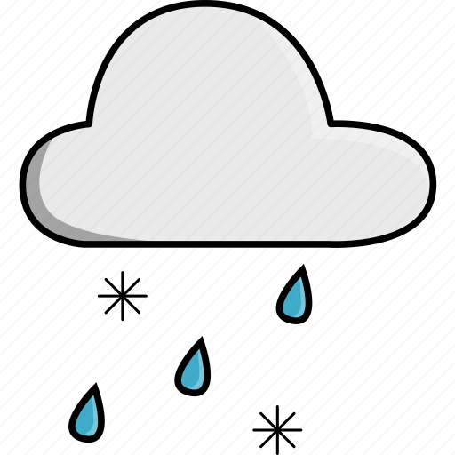 Cloud, icy, nature, sleeting, weather icon - Download on Iconfinder