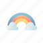 rainbow, sky, colorful, rain, cloud, phenomenon, after rain 