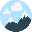 cloud, mountaine, snowing, weather