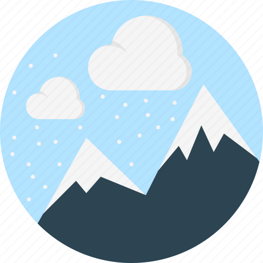 Cloud, mountaine, snowing, weather icon - Download on Iconfinder