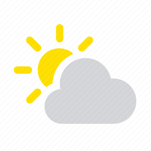 Apple, cloud, nebulosity, partly cloudy, sun, weather icon - Download on Iconfinder