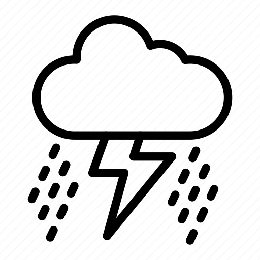 Storm, danger, lightning, rain, sky icon - Download on Iconfinder