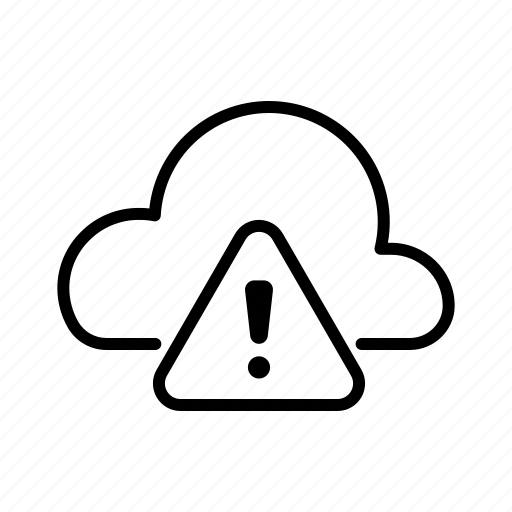 Weather, warning, meteorology, overcast, exclamation, notification, cloud icon - Download on Iconfinder