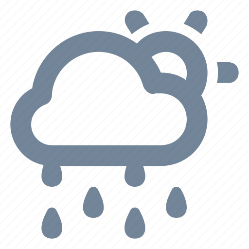 Partly, drizzling, drizzle, rain, rainy icon - Download on Iconfinder