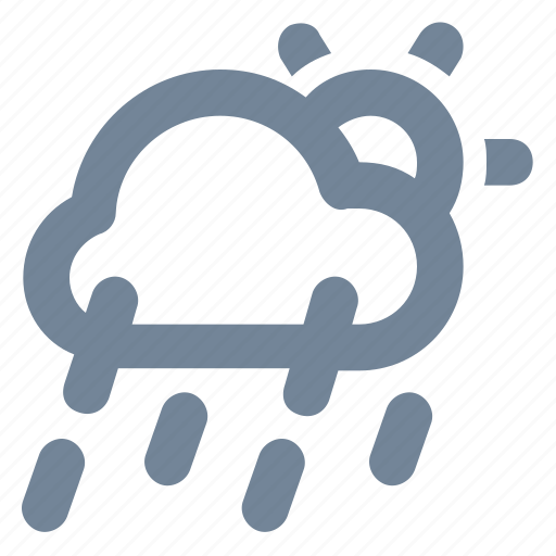 Partly, rainy, rain, weather, raining icon - Download on Iconfinder