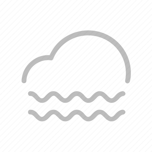 Cloud, color, fog, forecast, line, mist, weather icon - Download on Iconfinder