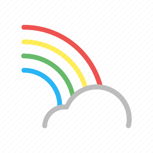 Cloud, color, forecast, line, rainbow, sun, weather icon - Download on Iconfinder