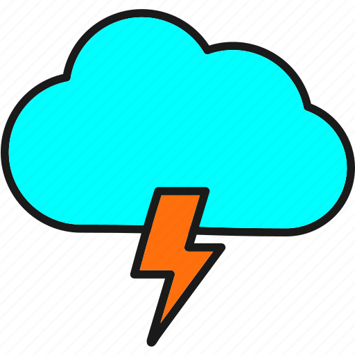 Cloud, forecast, lightning, rain, thunder icon - Download on Iconfinder