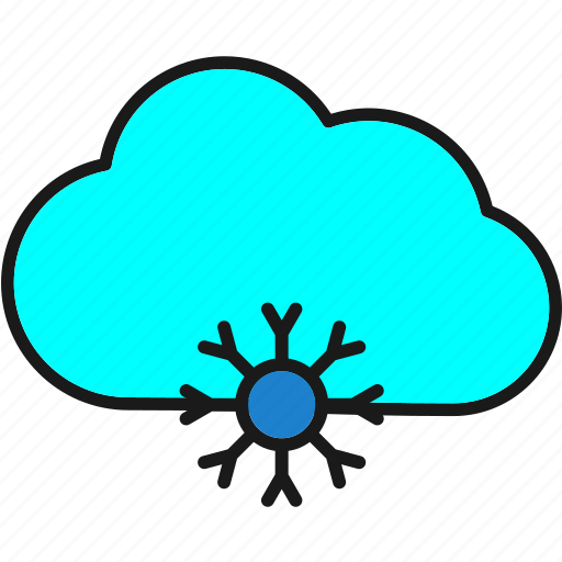 Snow, falling, cloud, weather icon - Download on Iconfinder