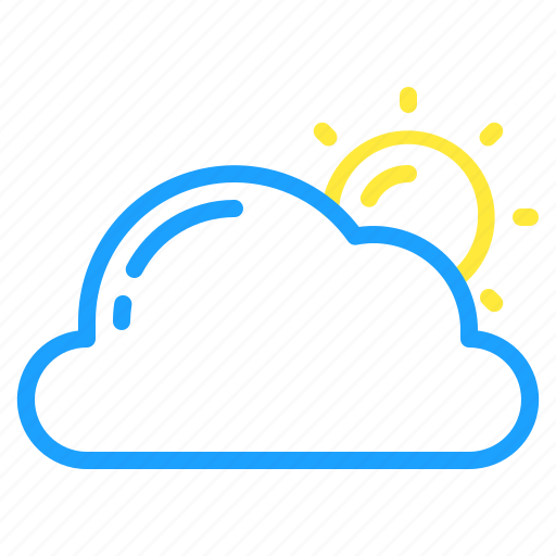 Cloud, cloudy, day, sun, thunder, weather icon - Download on Iconfinder