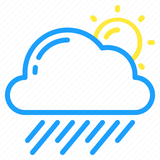 Cloud, day, rain, sun, weather, wind icon - Download on Iconfinder