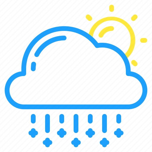 Cloud, day, sleet, sun, weather icon - Download on Iconfinder