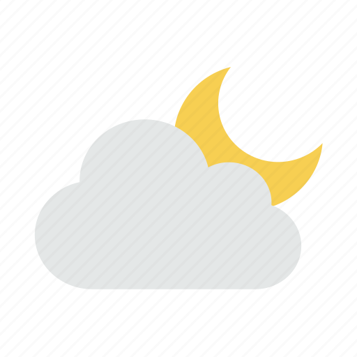 Cloudy, night, cloud, clouds, moon, weather icon - Download on Iconfinder