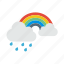 rainbow, cloud, colorful, forecast, weather 