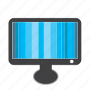 blue, monitor, screen, static, televisoin, tv