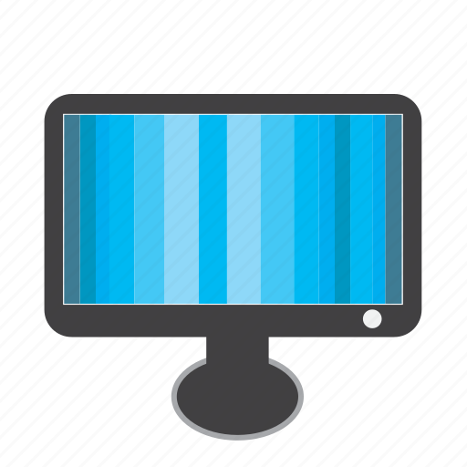 Blue, monitor, screen, static, televisoin, tv icon - Download on Iconfinder