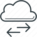 cloud, cloud computing, cloud hosting, down arrow, up arrow