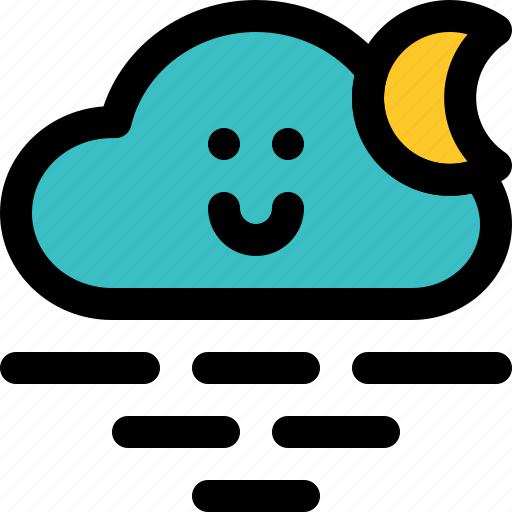 Air, wind, night, overcast, cloud, element, weather icon - Download on Iconfinder