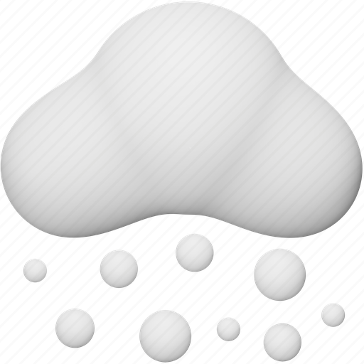 Hail, weather, cloud, forecast, rain, hailstone, snow 3D illustration - Download on Iconfinder