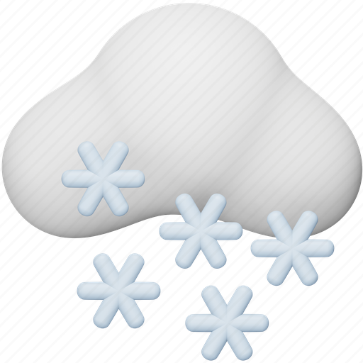 Snow, weather, cloud, winter, forecast, snowfall, cold 3D illustration - Download on Iconfinder