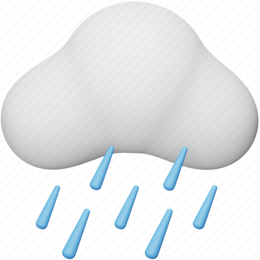 Rain, weather, winter, overcast, raining, cloud, forecast 3D illustration - Download on Iconfinder