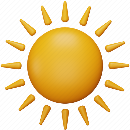 Sun, weather, day, sunlight, sunshine, forecast, sunny 3D illustration - Download on Iconfinder