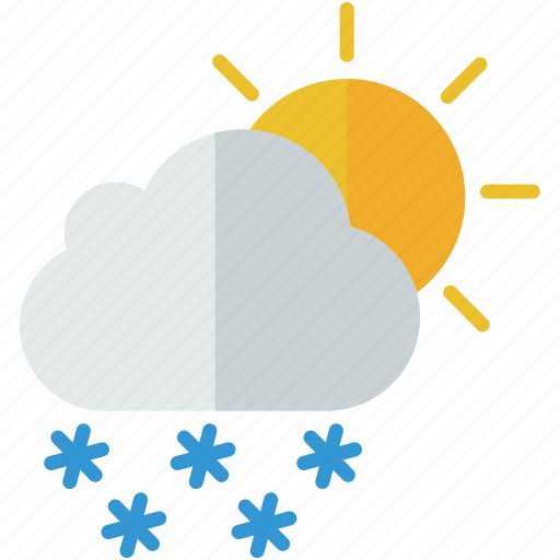 Forecast, partly, snowy, sun, weather, winter icon - Download on Iconfinder