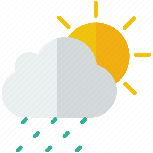 Forecast, partly, rain, rainy, sun, weather icon - Download on Iconfinder