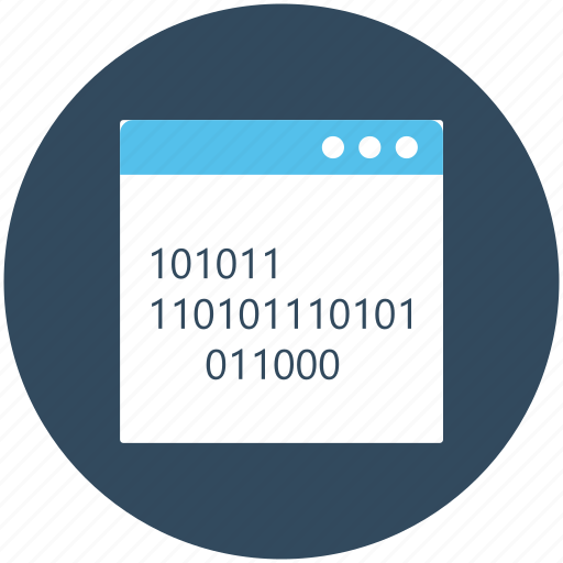 Binary code, binary numbers, browser, coding, programming language icon - Download on Iconfinder