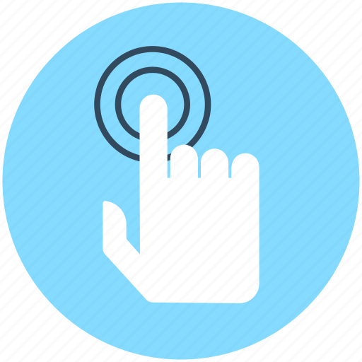 Click here, finger gesture, finger pressing, finger touch, pointing finger icon - Download on Iconfinder