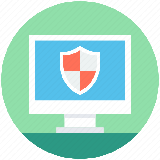 Computer defender, computer protection, computer screen, safety shield, security approved icon - Download on Iconfinder