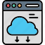 hosting, cloud, database, server, webpage 