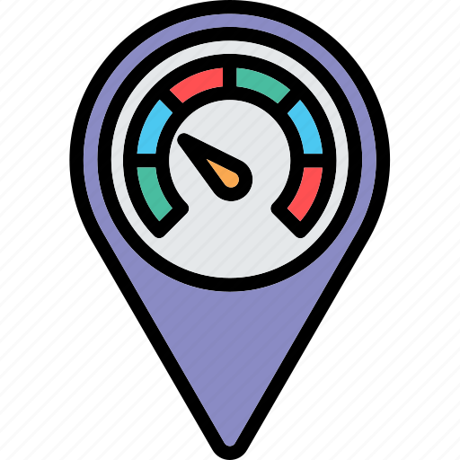 Speedometer, location, speed pin, test icon - Download on Iconfinder