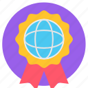 global, badge, achievement, award, reward