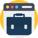 web page, portfolio, briefcase, suitcase