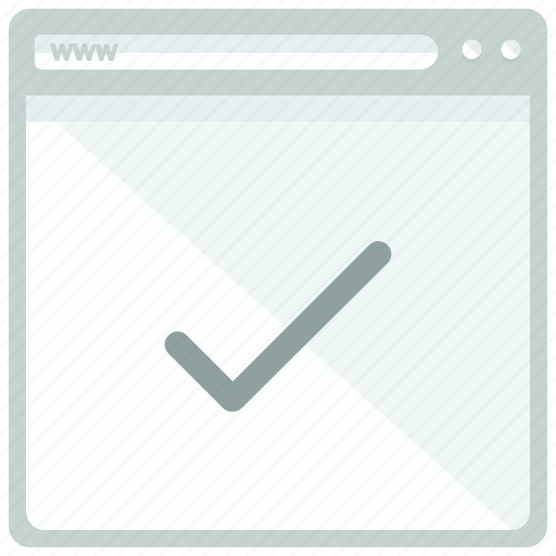Browser, checkmark, confirm, website, interface icon - Download on Iconfinder