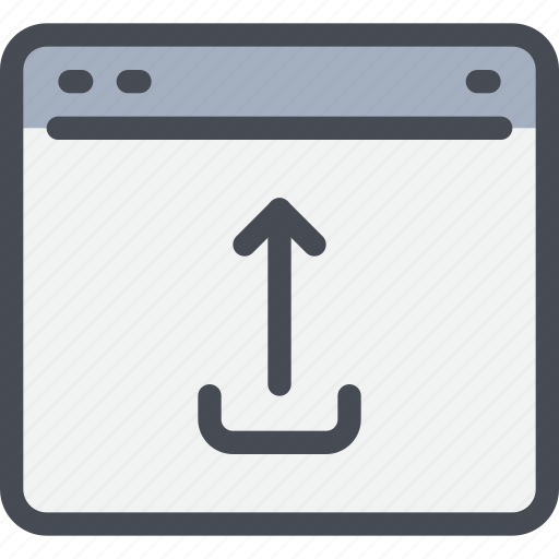 Arrow, browser, upload, web, website icon - Download on Iconfinder
