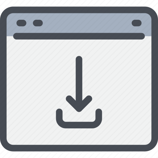 Arrow, browser, download, web, website icon - Download on Iconfinder