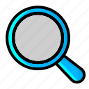 icon, color, search, find, magnifier, zoom, glass