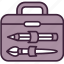 bag, briefcase, brush, business, equipment, portfolio, tools 