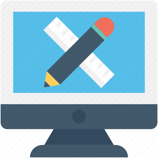 Artwork, designing, monitor, pencil, ruler icon - Download on Iconfinder
