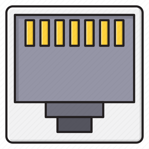 Rj45, port, connection, network, ethernet icon - Download on Iconfinder
