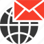 email, envelope, global, letter, mail, message 