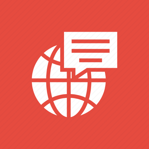 Blue, chat, global, globe, international, language, travel icon - Download on Iconfinder