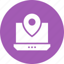 gps, laptop, location, online, pin