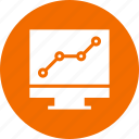 graph, increase, monitor, presentation, screen