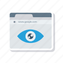 browser, eye, view, webpage