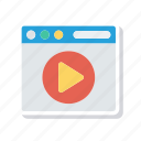 browser, play, video, webpage 