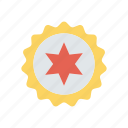 award, medal, star, sticker