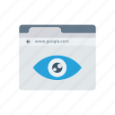 browser, eye, view, webpage